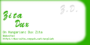 zita dux business card